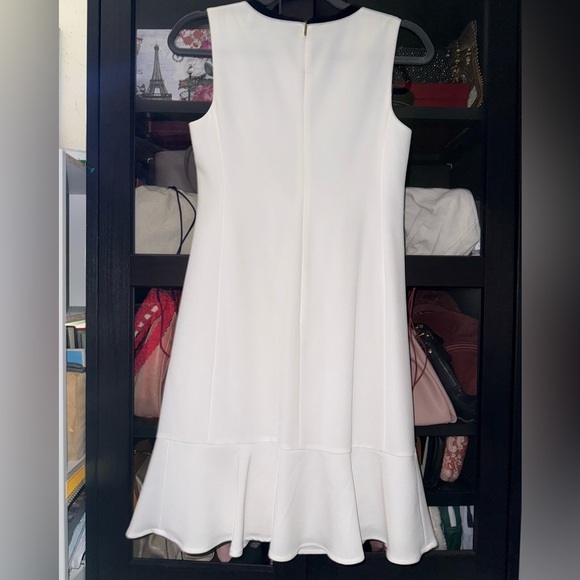 Karl Lagerfeld Paris Contrast-bow Trim Flounce Dress - Picture 7 of 9